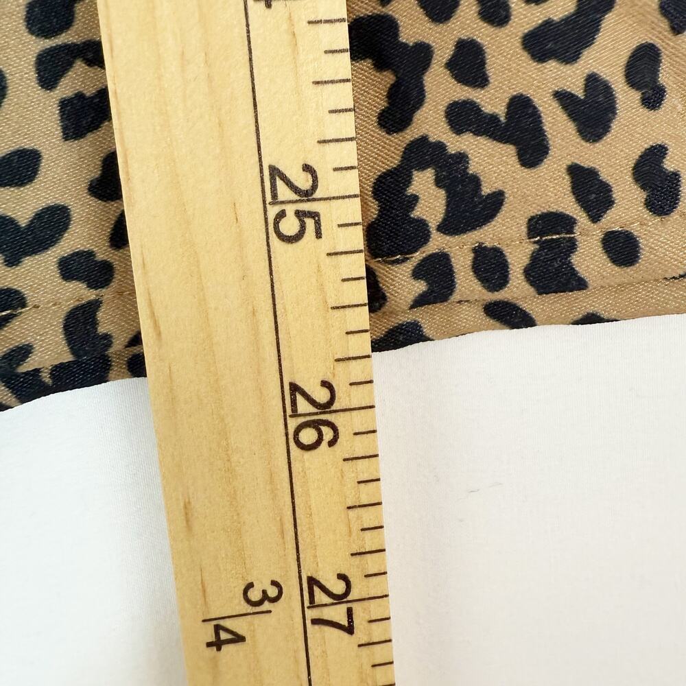 Tuckernuck Edith Leopard Tiered Top V-Neck 3/4 Sleeves Tan & Black Women's Small - Picture 11 of 12